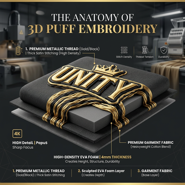 How 3D Puff Embroidery Can elevate Your Streetwear Export Orders