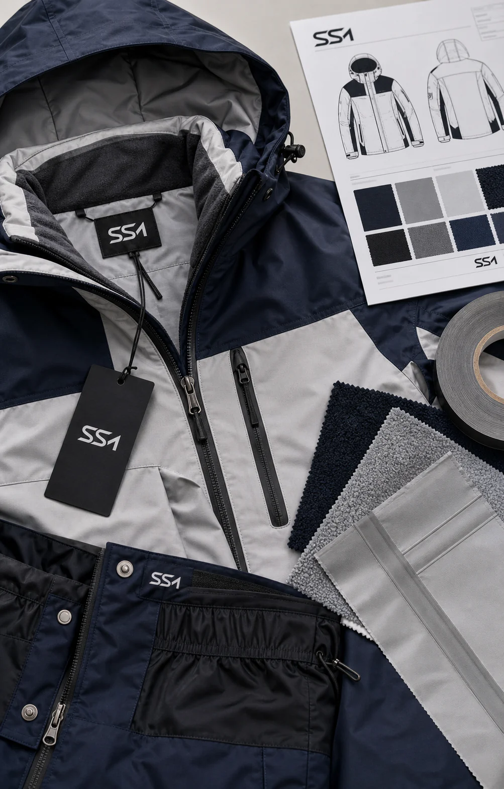 Ski Wear private label apparel manufacturing sample by Sialkot Sample Masters