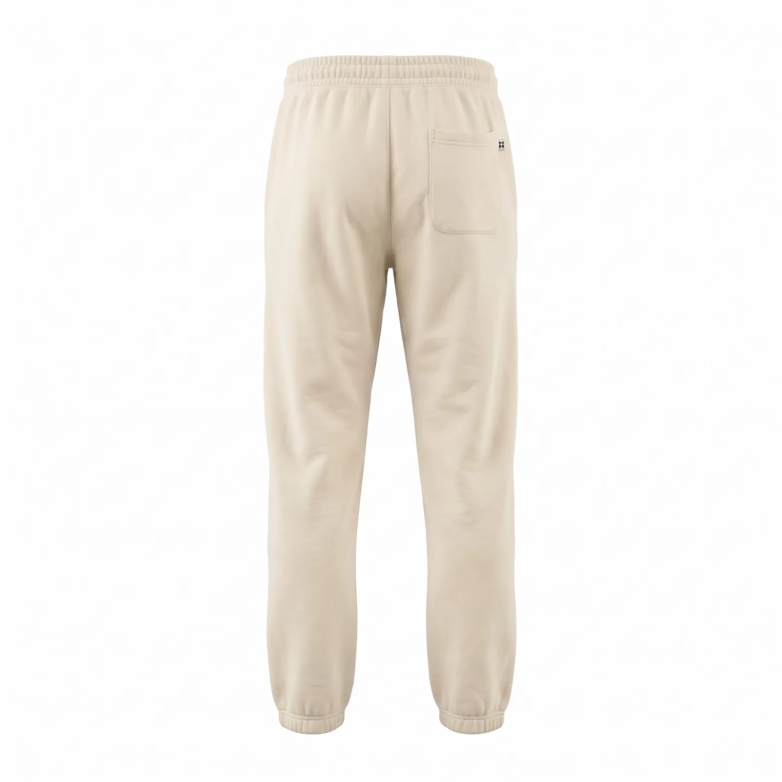 Custom Relaxed Sweatpants 380 GSM Washed Cream Fleece Embroidered Cross Church Merch Pants OEM Wholesale — back view