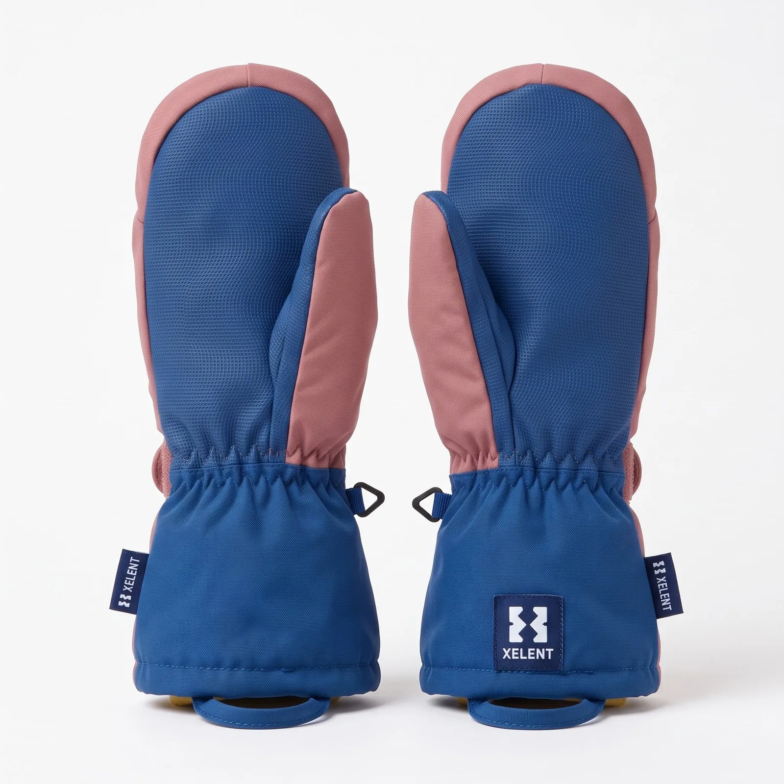 Custom Kids' Long-cuff Ski Mittens (pair) Kids Mitten Wear 240GSM OEM Wholesale — back view