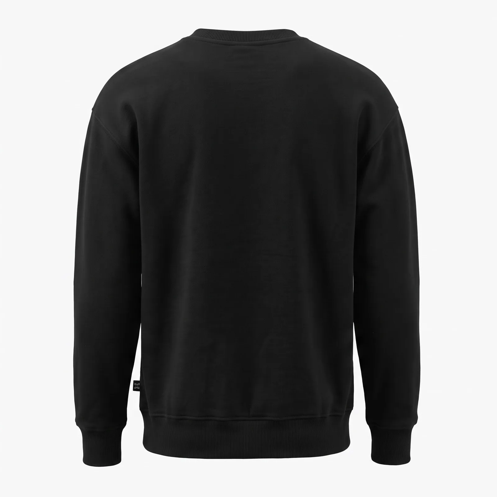 Custom Crewneck Sweatshirt 380 GSM Heavyweight Fleece Large Embroidered Rose Streetwear OEM Wholesale — back view