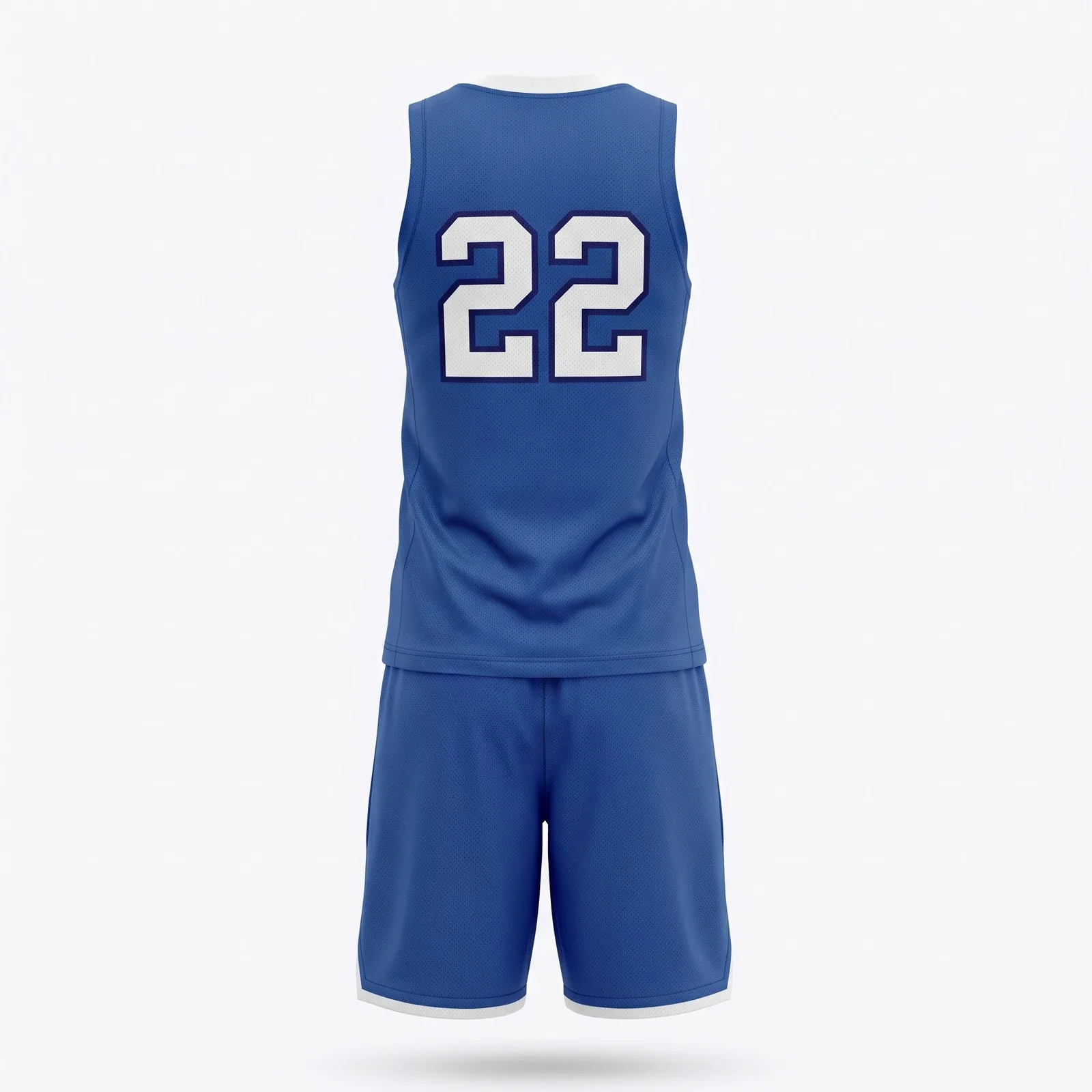 Custom Basketball Uniform Set Women's Reversible Double-Sided Jersey and Shorts OEM — back view
