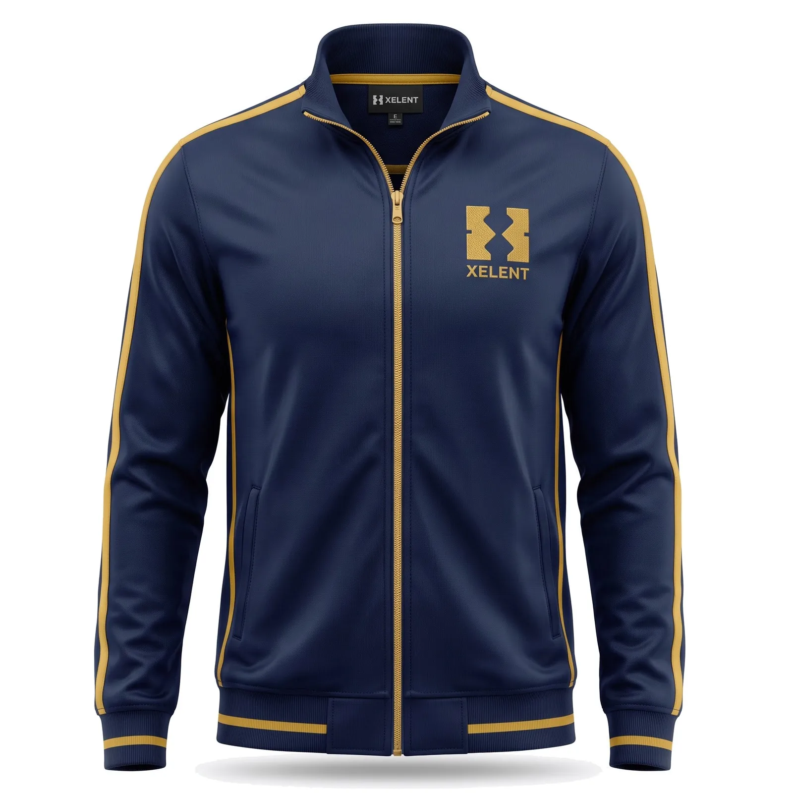 Custom Basketball Warm Up Jacket Full-Zip Tricot Team Track Jacket OEM Wholesale — front view
