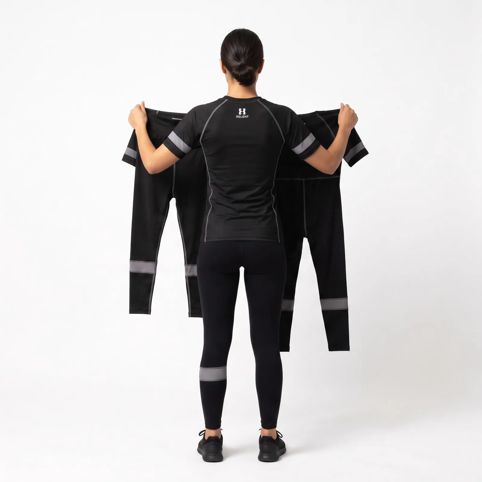 Kids Ranked Rashguard and Spats Set Stretch Sublimated Custom Logo OEM Wholesale — back view