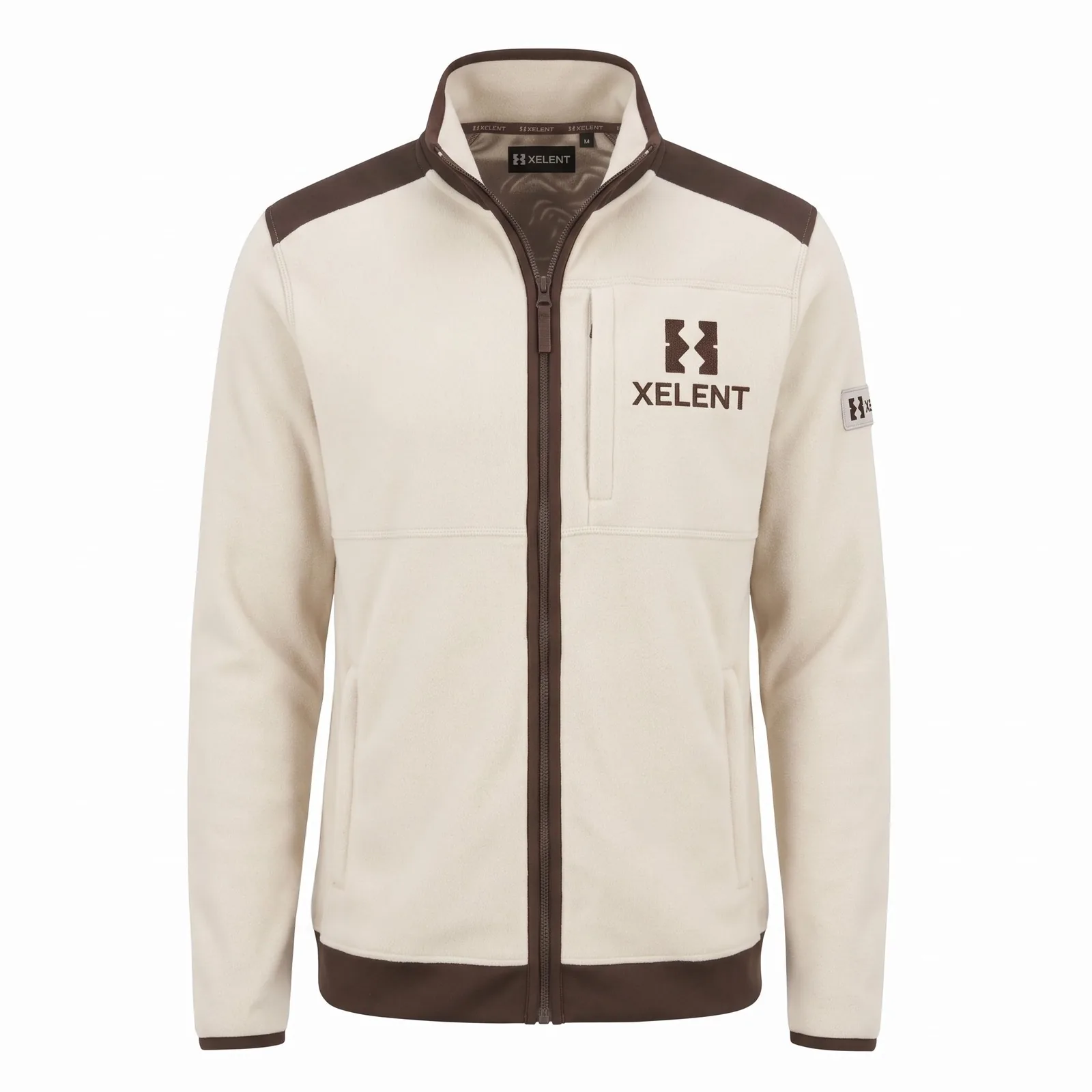 Custom Full-zip Polar Fleece Jacket 300GSM OEM Wholesale — front view
