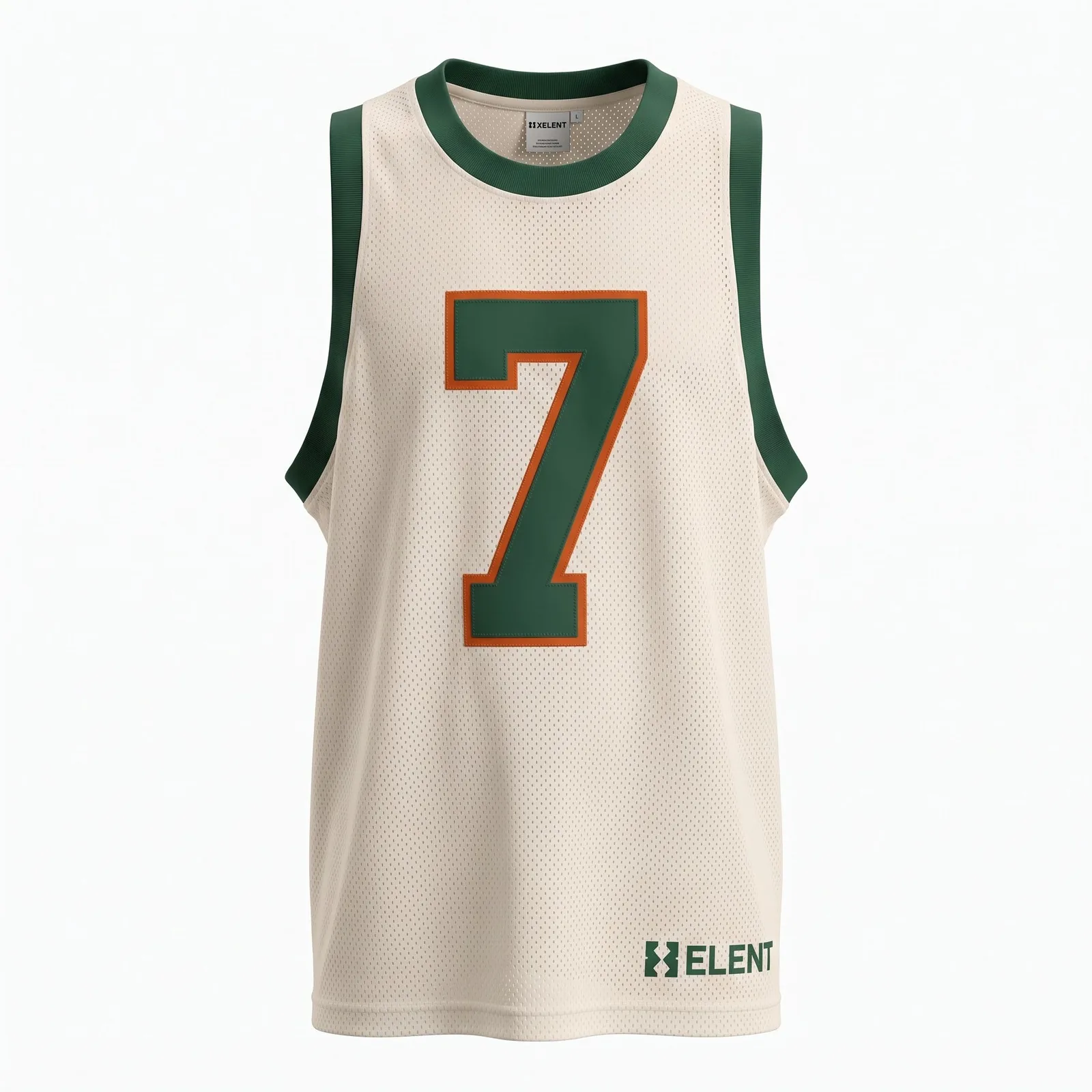 Custom Oversized Basketball Tank Jersey Fashion Mesh Streetwear Top OEM Wholesale — front view