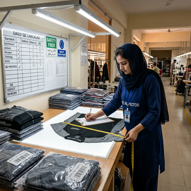 Specification-Based Quality Control - Sialkot Sample Masters Pakistan Factory