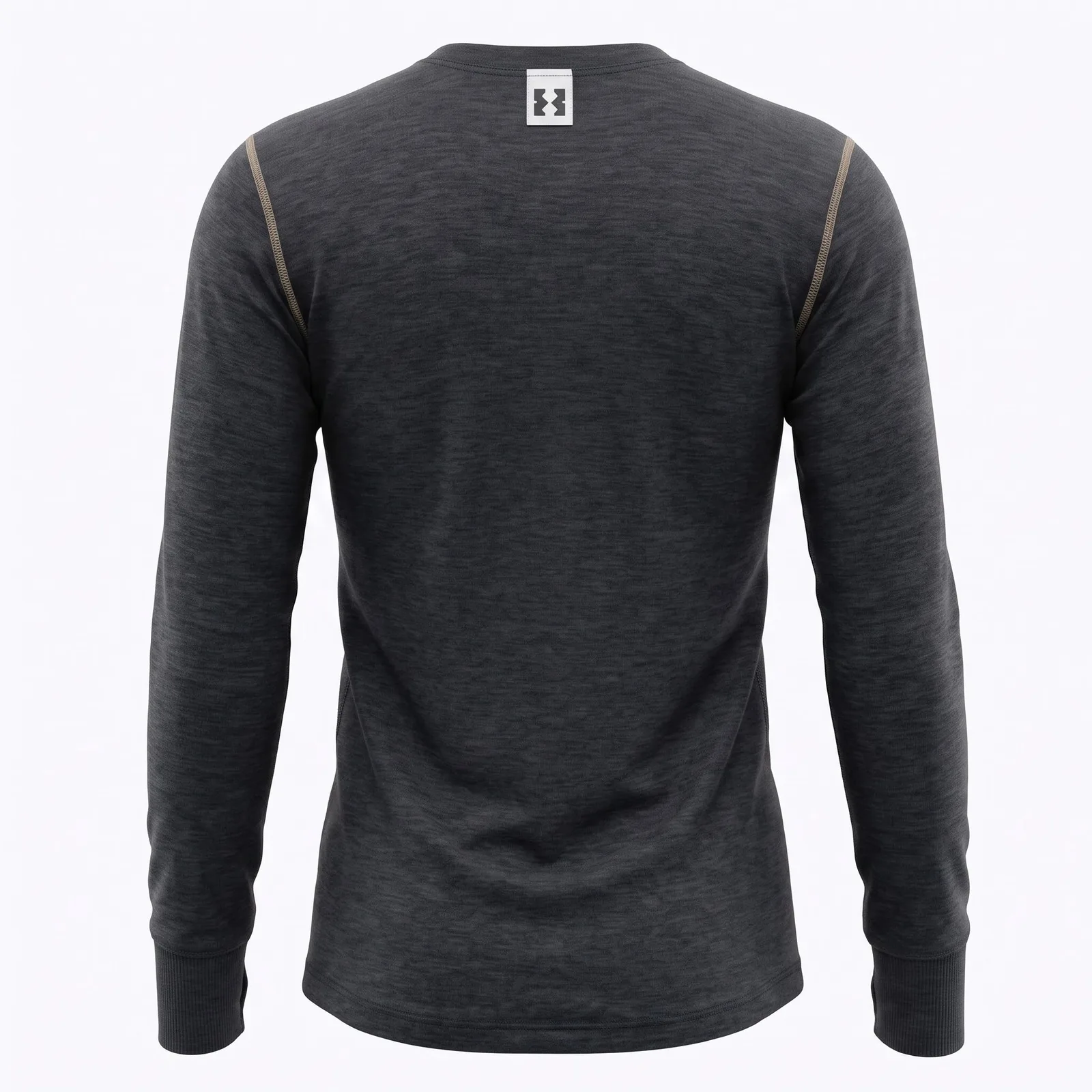 Custom Merino-blend Thermal Crew Base Layer Top 200 200GSM OEM Wholesale — back view