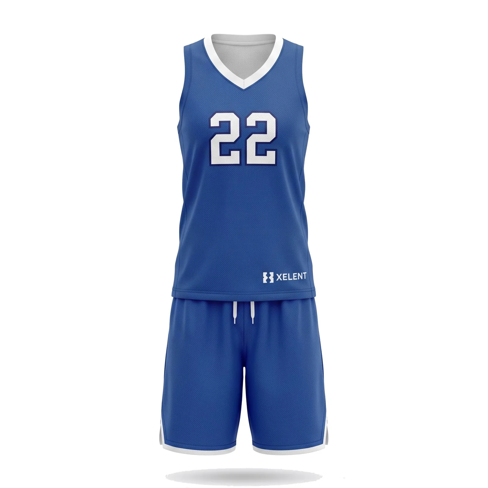 Custom Basketball Uniform Set Women's Reversible Double-Sided Jersey and Shorts OEM — front view