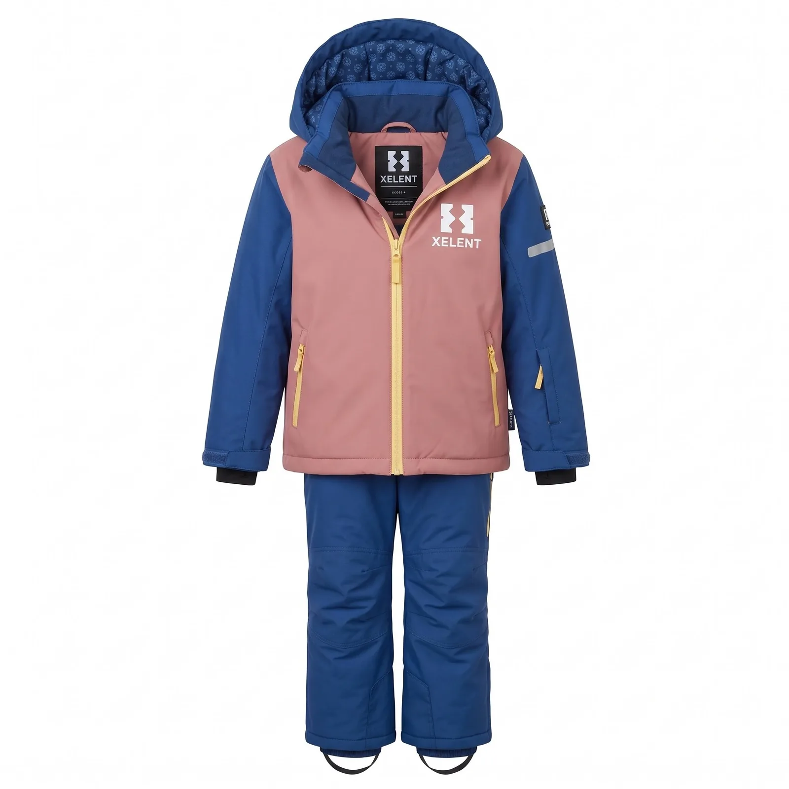 Custom Kids' Two-piece Insulated Ski Set (jacket And Pants) Kids Jacket Pant 180GSM OEM Wholesale — front view