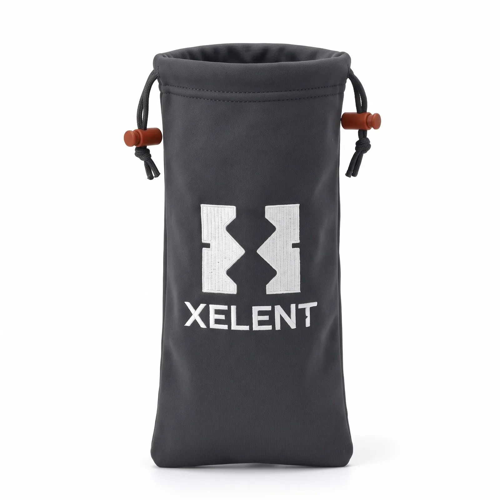 Custom Soft Microfibre Goggle Pouch With Drawcord Ski Wear 150GSM OEM Wholesale — front view