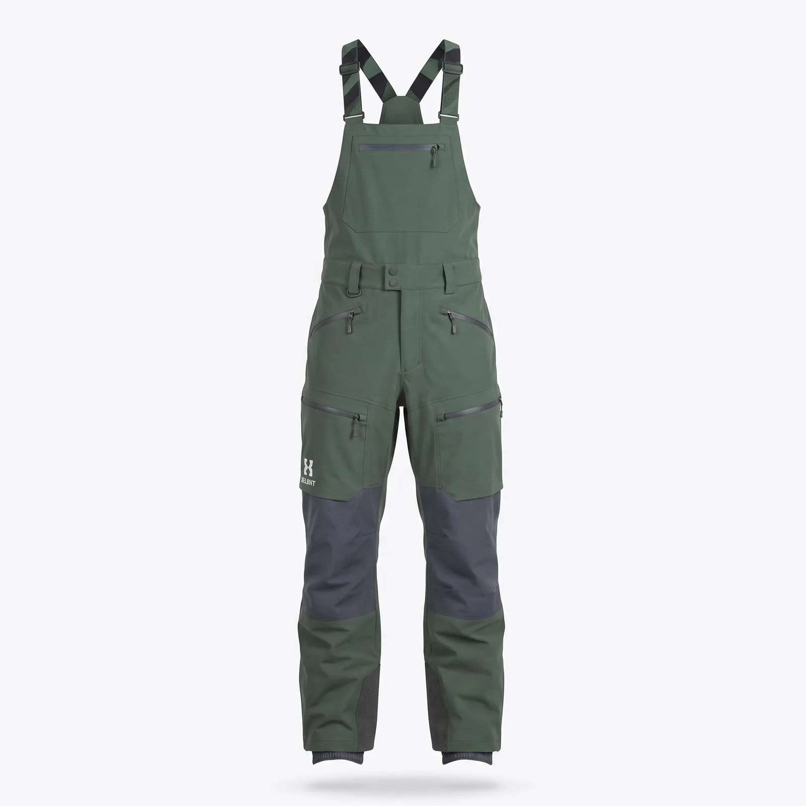 Custom Three-layer Freeride Ski Bib Pants 3L Pant 200GSM OEM Wholesale — front view