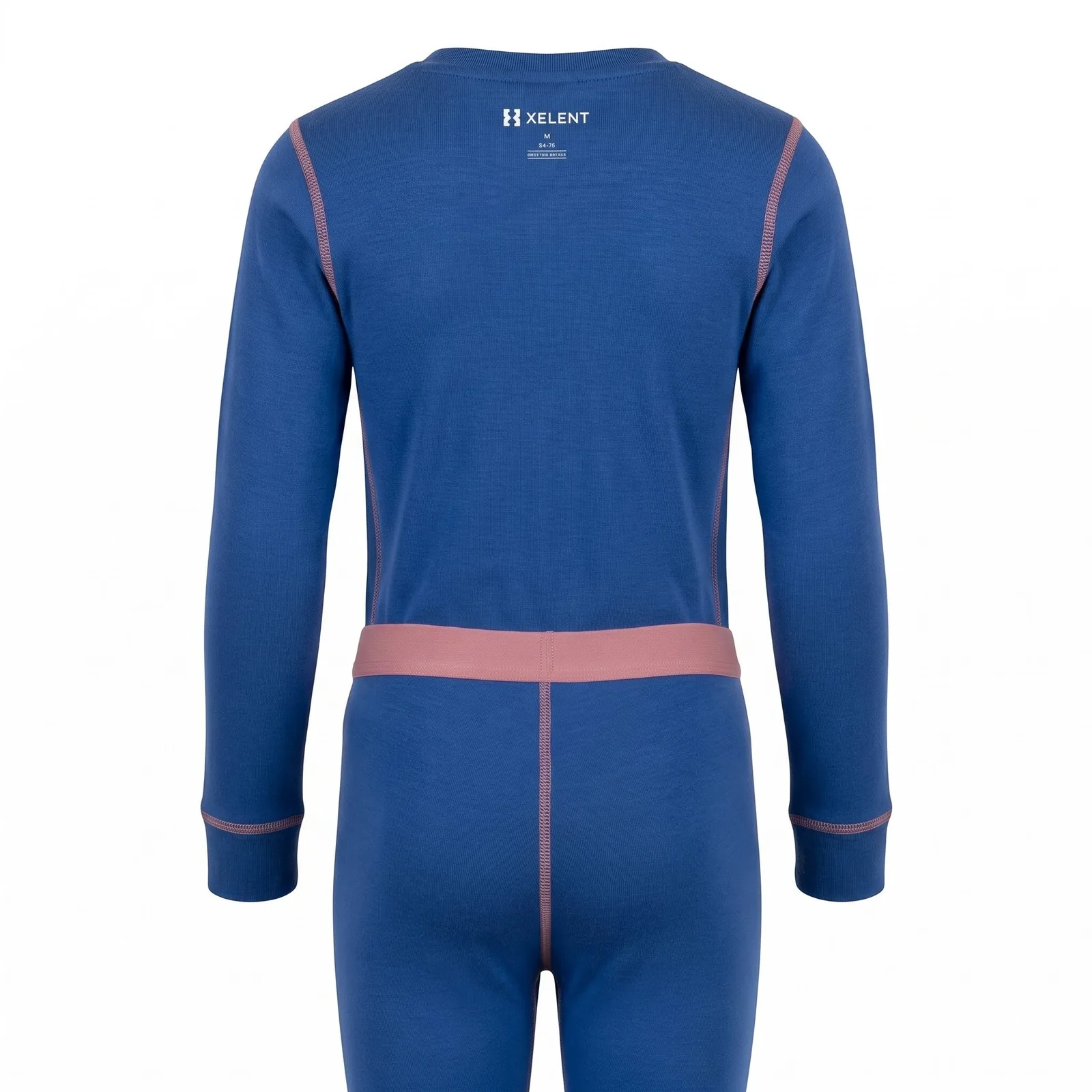 Custom Kids' Two-piece Thermal Base Layer Set (top And Bottoms) Kids 160GSM OEM Wholesale — back view