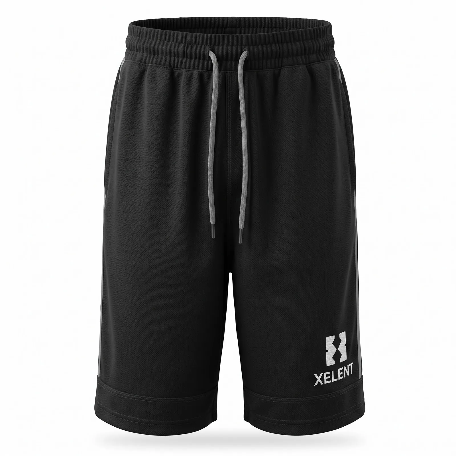 Custom Pocketed Basketball Training Shorts Zip Pocket Gym Shorts OEM Wholesale — front view