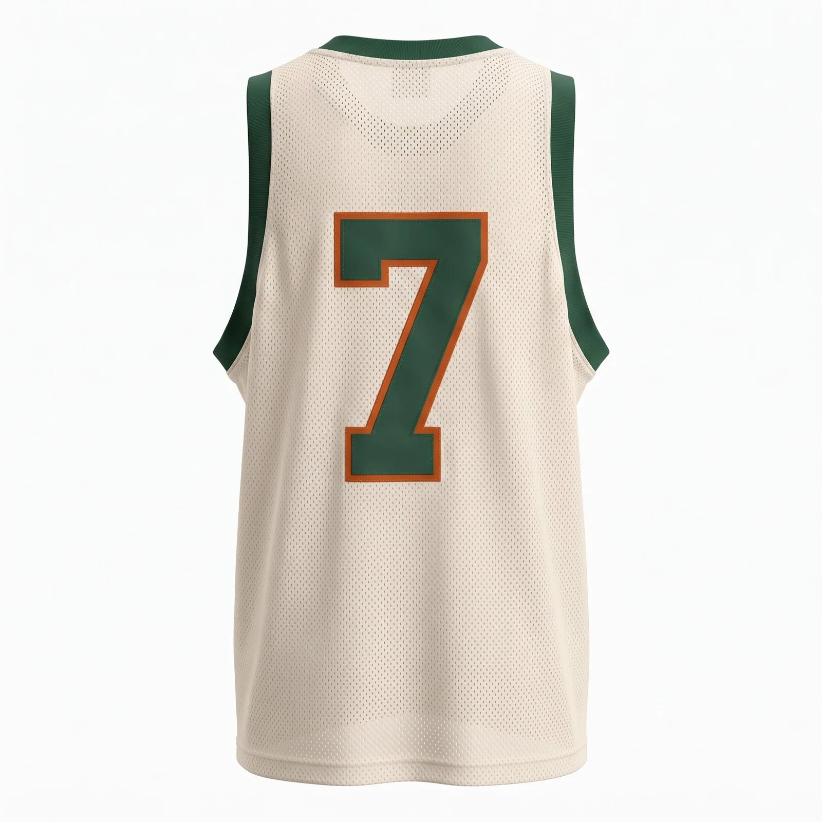 Custom Oversized Basketball Tank Jersey Fashion Mesh Streetwear Top OEM Wholesale — back view