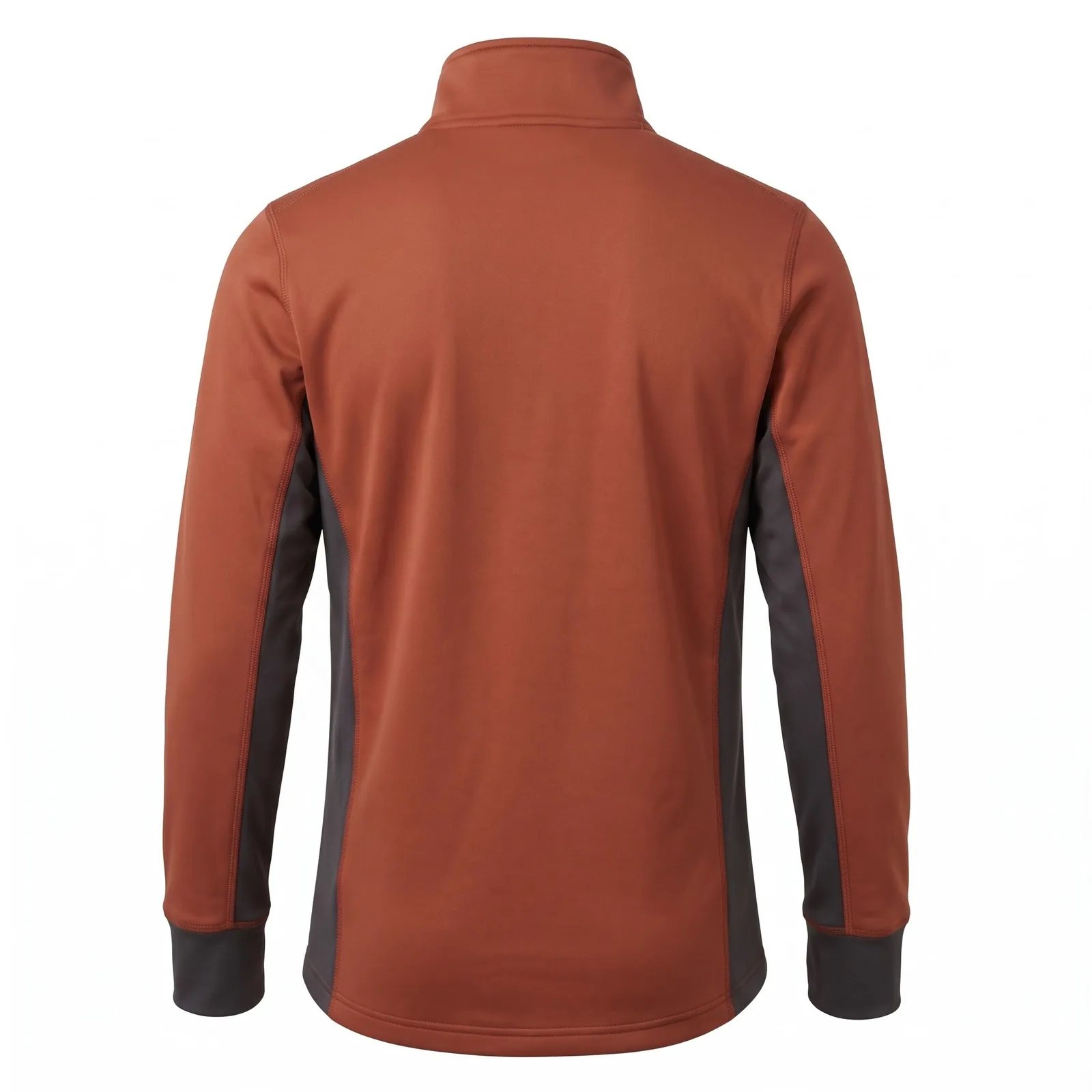 Custom Grid Fleece Quarter-zip Mid Layer 260GSM OEM Wholesale — back view