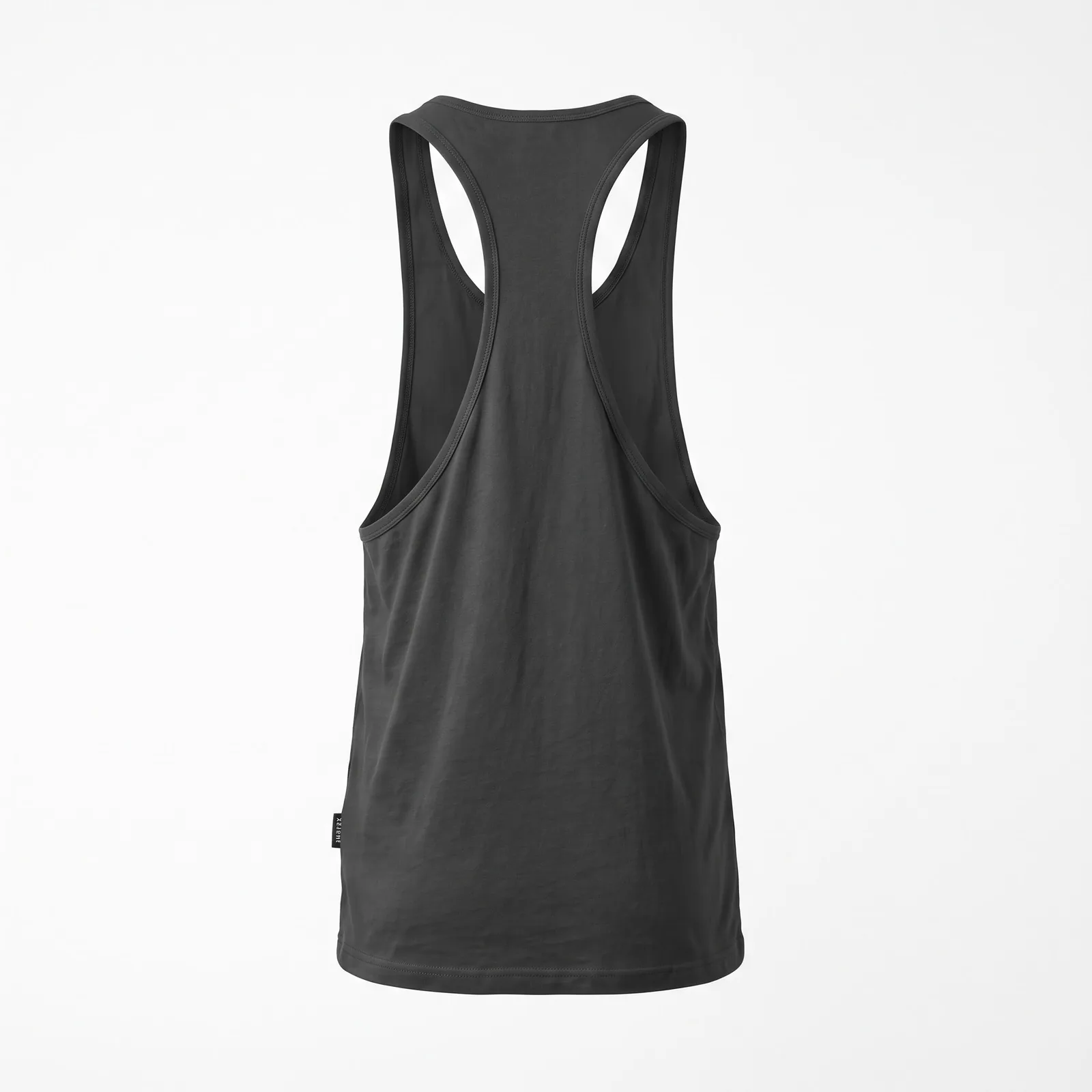 Custom Stringer Tank Top Drop Arm Washed Cotton Gym Tank Tonal Print Bodybuilding Vest OEM Wholesale — back view