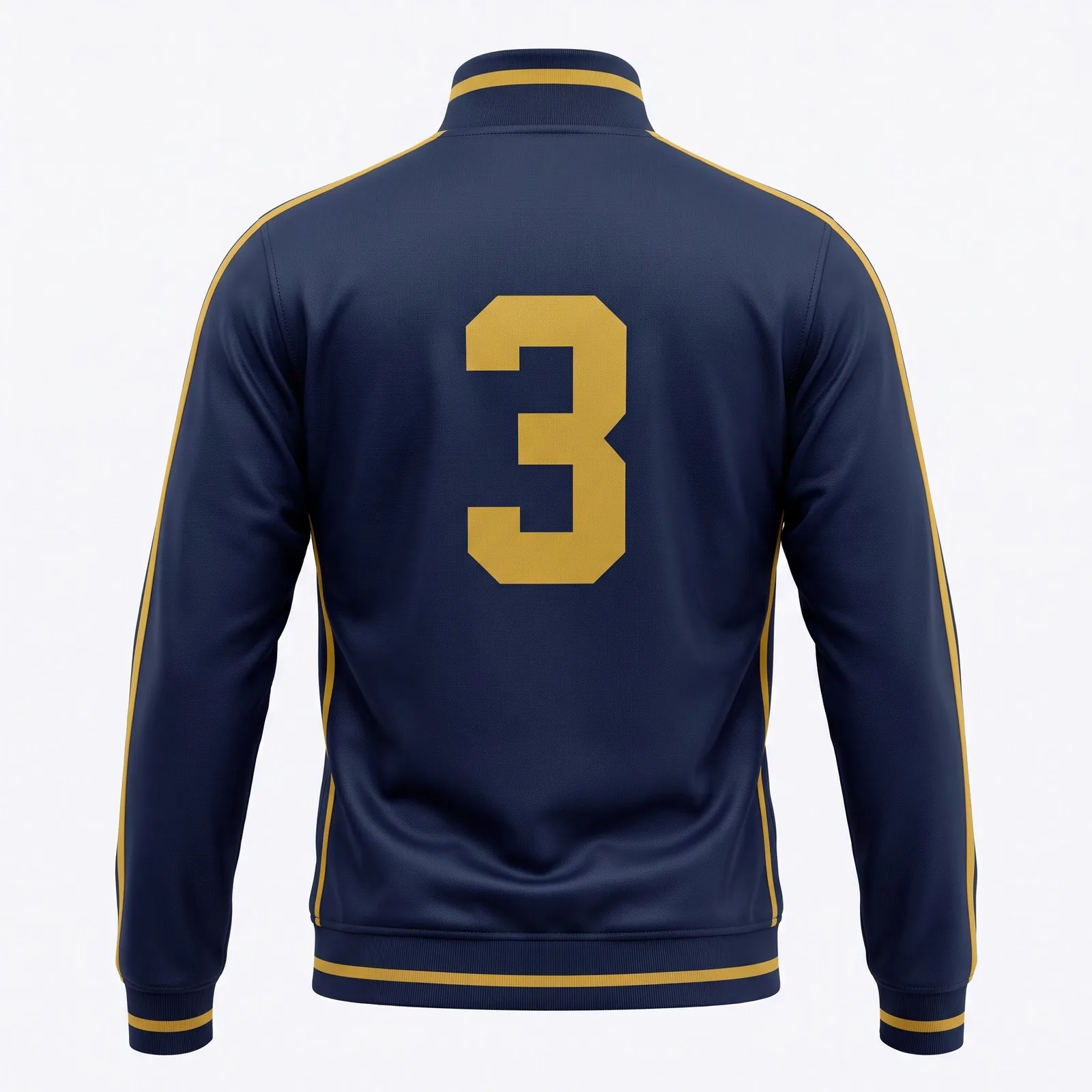 Custom Basketball Warm Up Jacket Full-Zip Tricot Team Track Jacket OEM Wholesale — back view