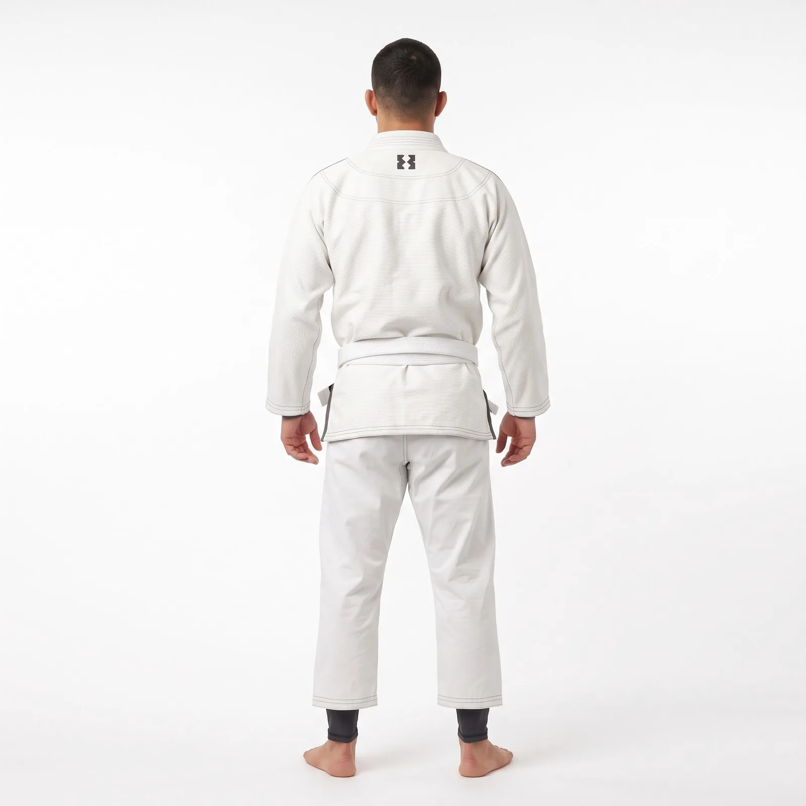Adult Beginner BJJ Starter Kit Pearl Weave Cotton Sublimated Embroidered Custom Logo OEM Wholesale — back view