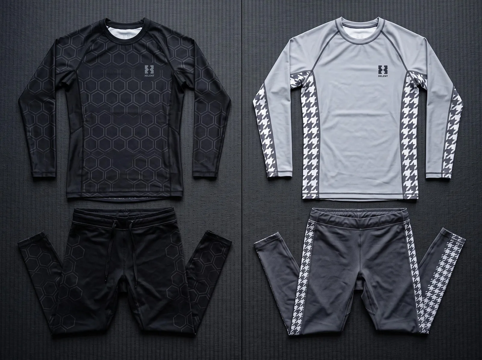 Minimal No Gi Set, Sublimated BJJ Rashguard and Spats, Custom OEM Grappling Wholesale — front view