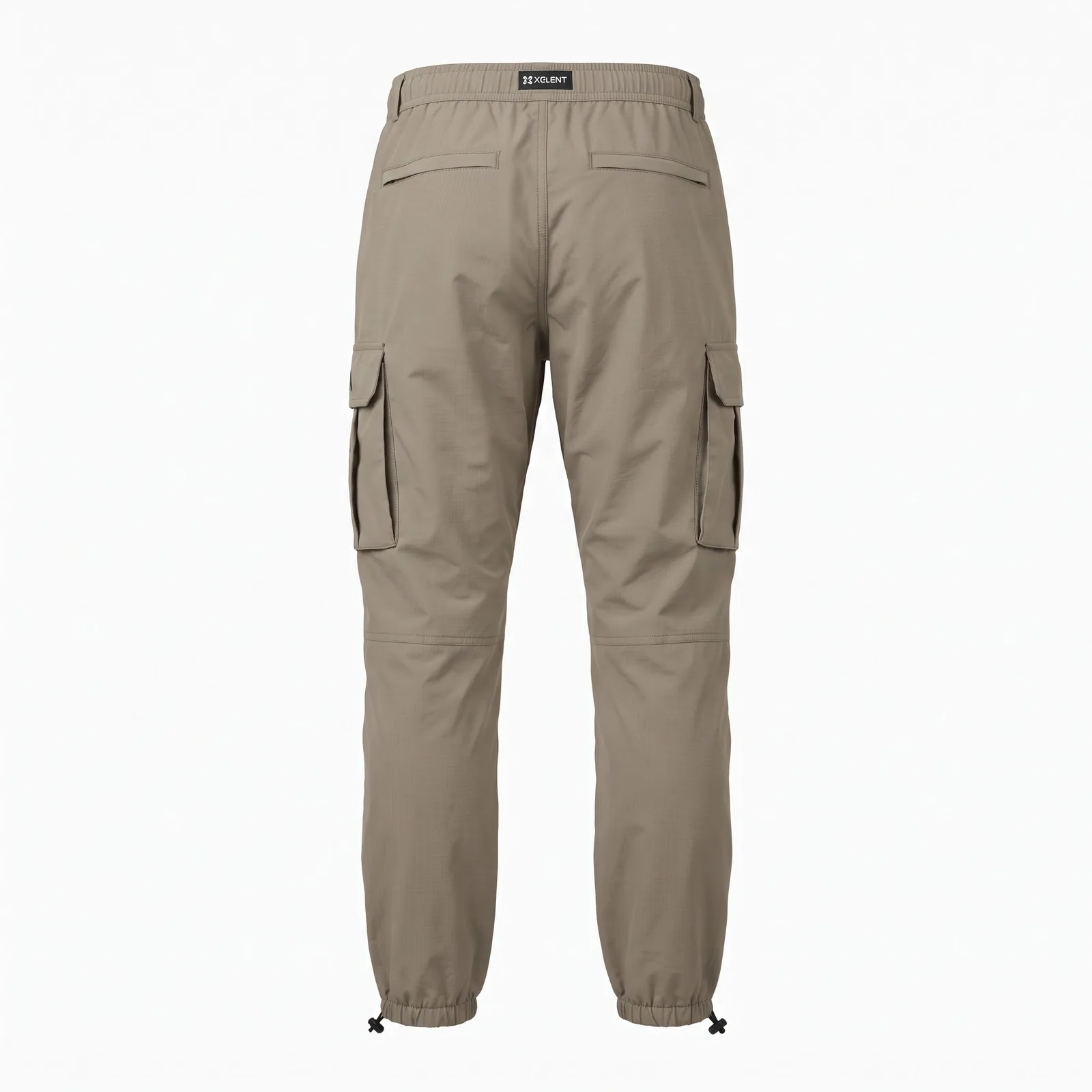 Custom Cargo Pants Nylon Ripstop Cinch Hem Webbing Belt Bellows Pocket Outdoor Streetwear OEM Wholesale — back view