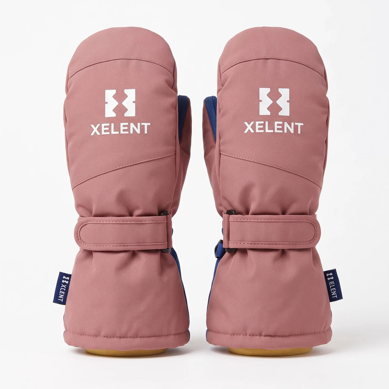 Custom Kids' Long-cuff Ski Mittens (pair) Kids Mitten Wear 240GSM OEM Wholesale — front view