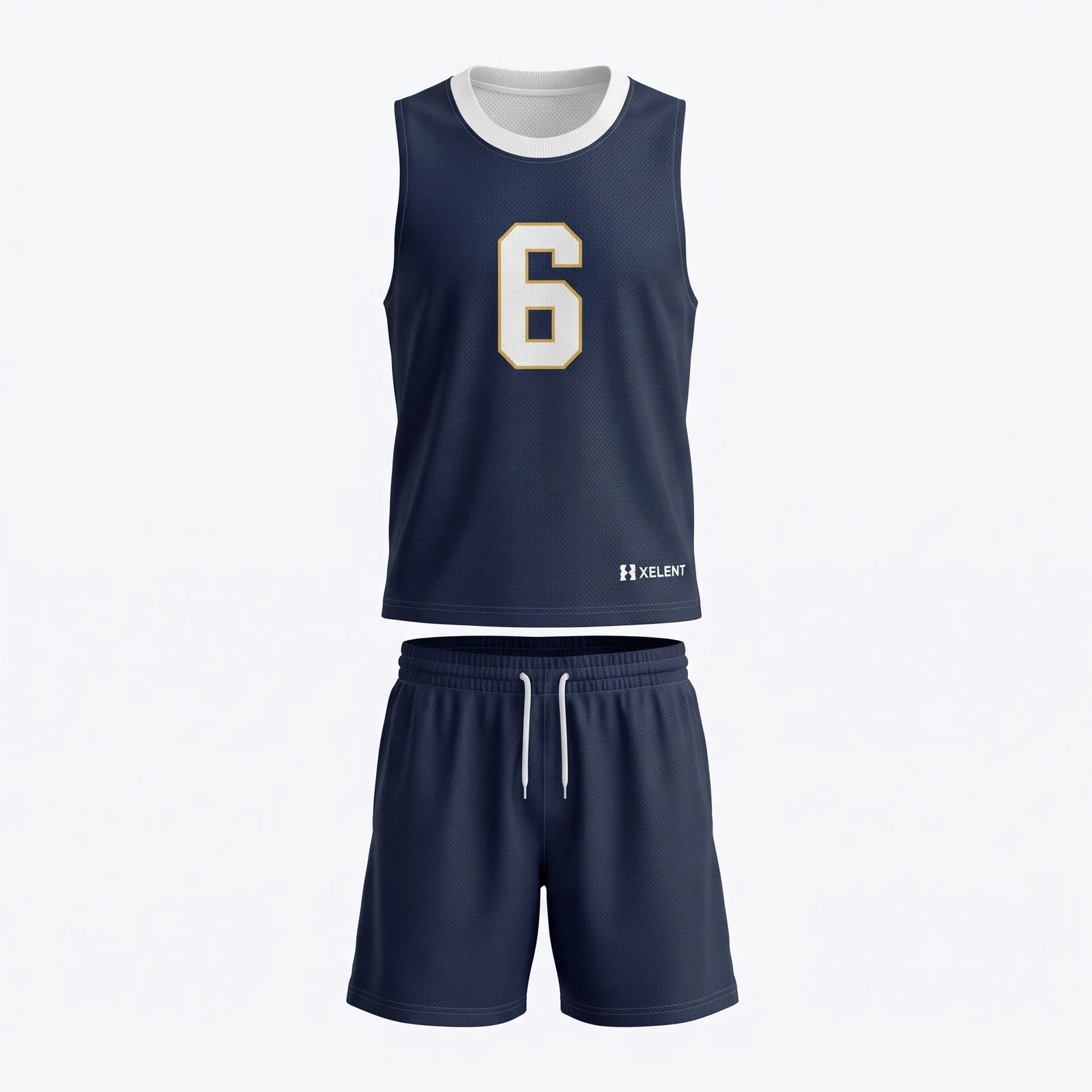 Custom Basketball Uniform Set Youth Reversible Kids Double-Sided Jersey and Shorts OEM — front view