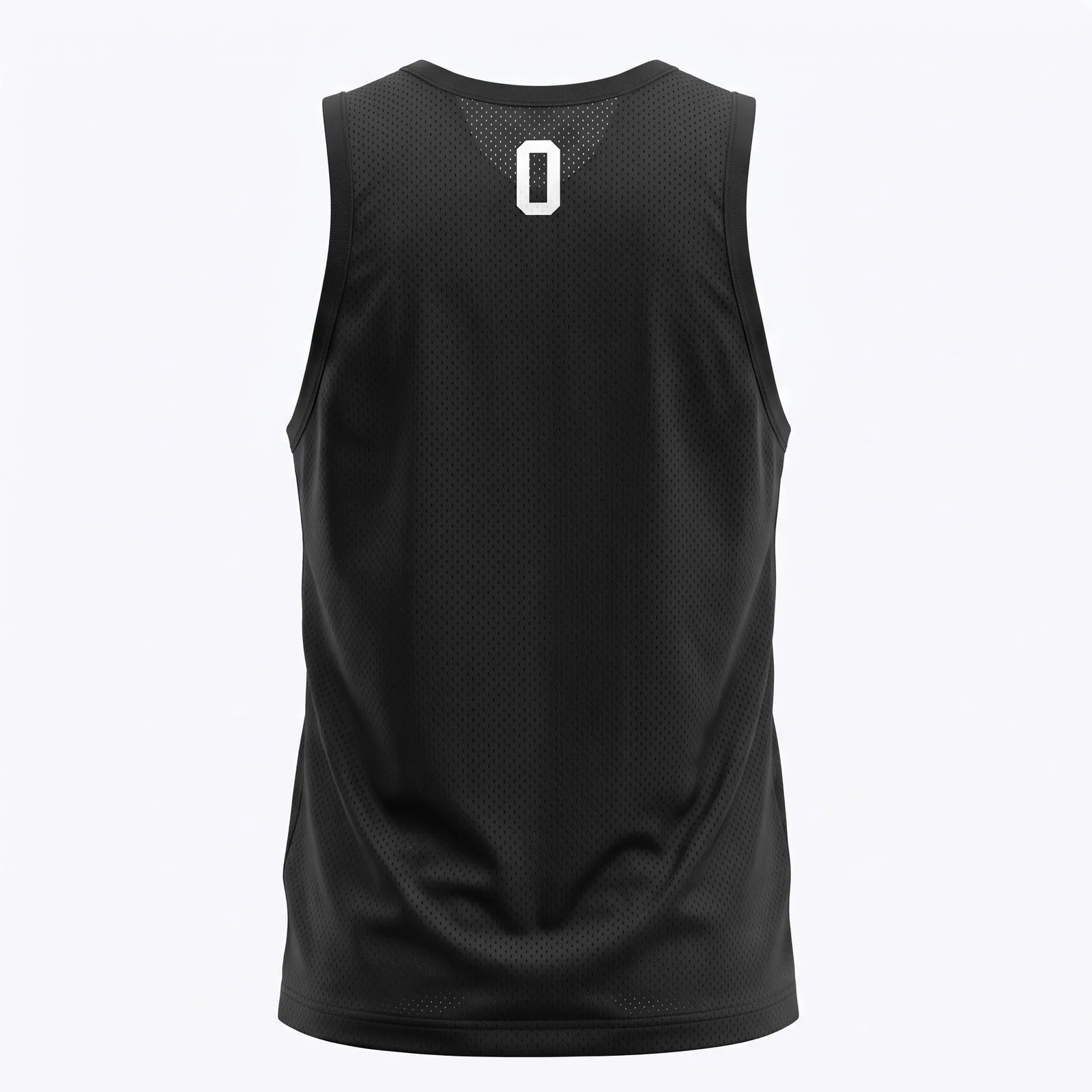 Custom Mesh Layering Basketball Tank Top Streetwear Oversized Mesh Vest OEM Wholesale — back view