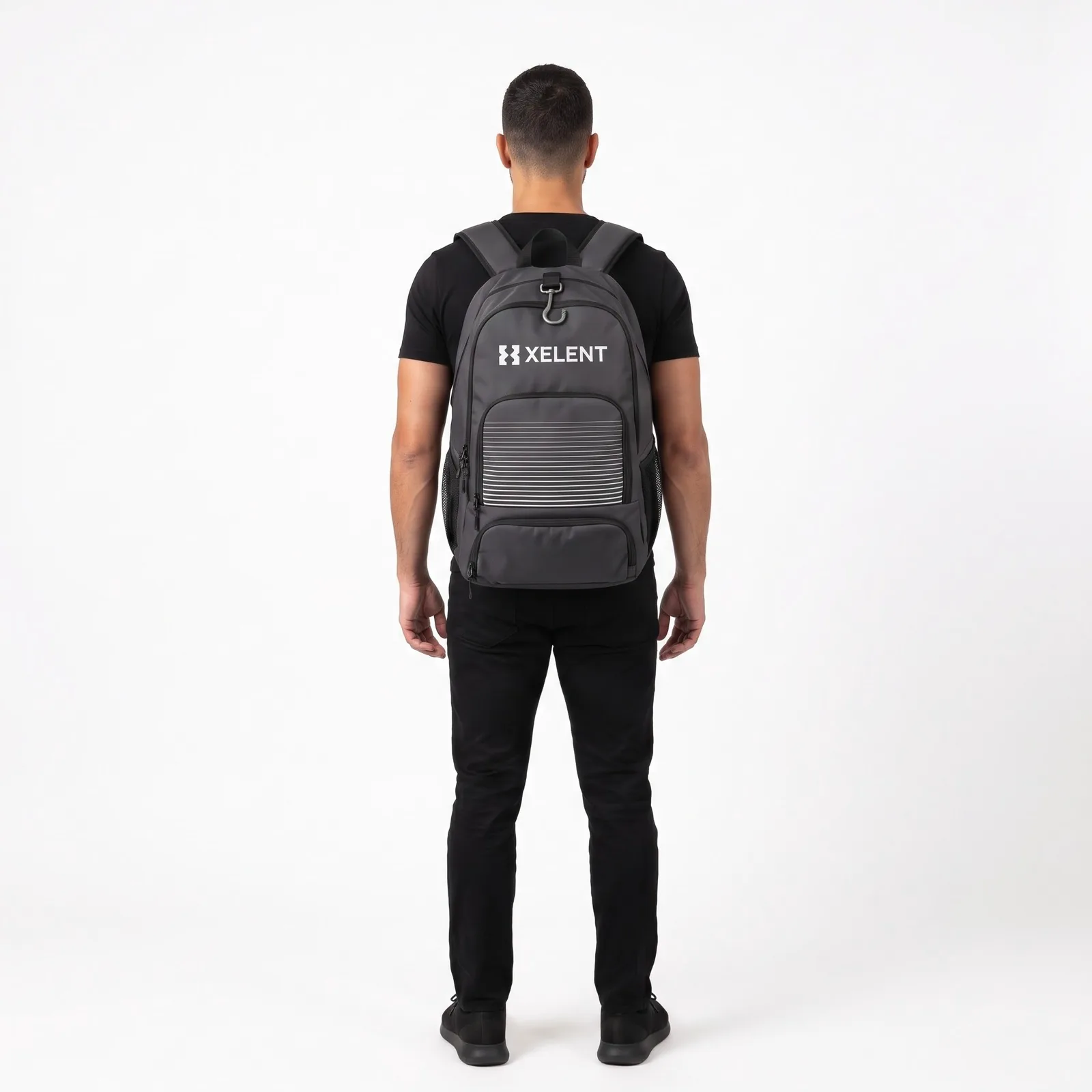 Pickleball Cooler Backpack Polyester Sublimated Zip Pockets Custom Logo OEM Wholesale — back view