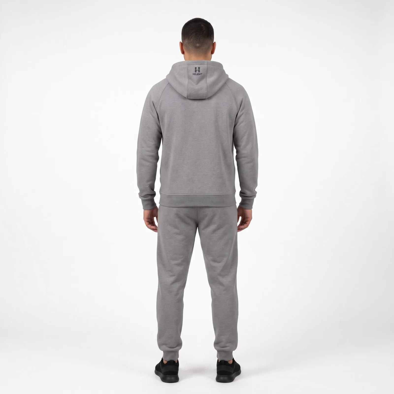 Adaptive Magnetic-Closure Hoodie and Side-Open Joggers French Terry Zip Hooded Pockets Custom Logo OEM Wholesale — back view