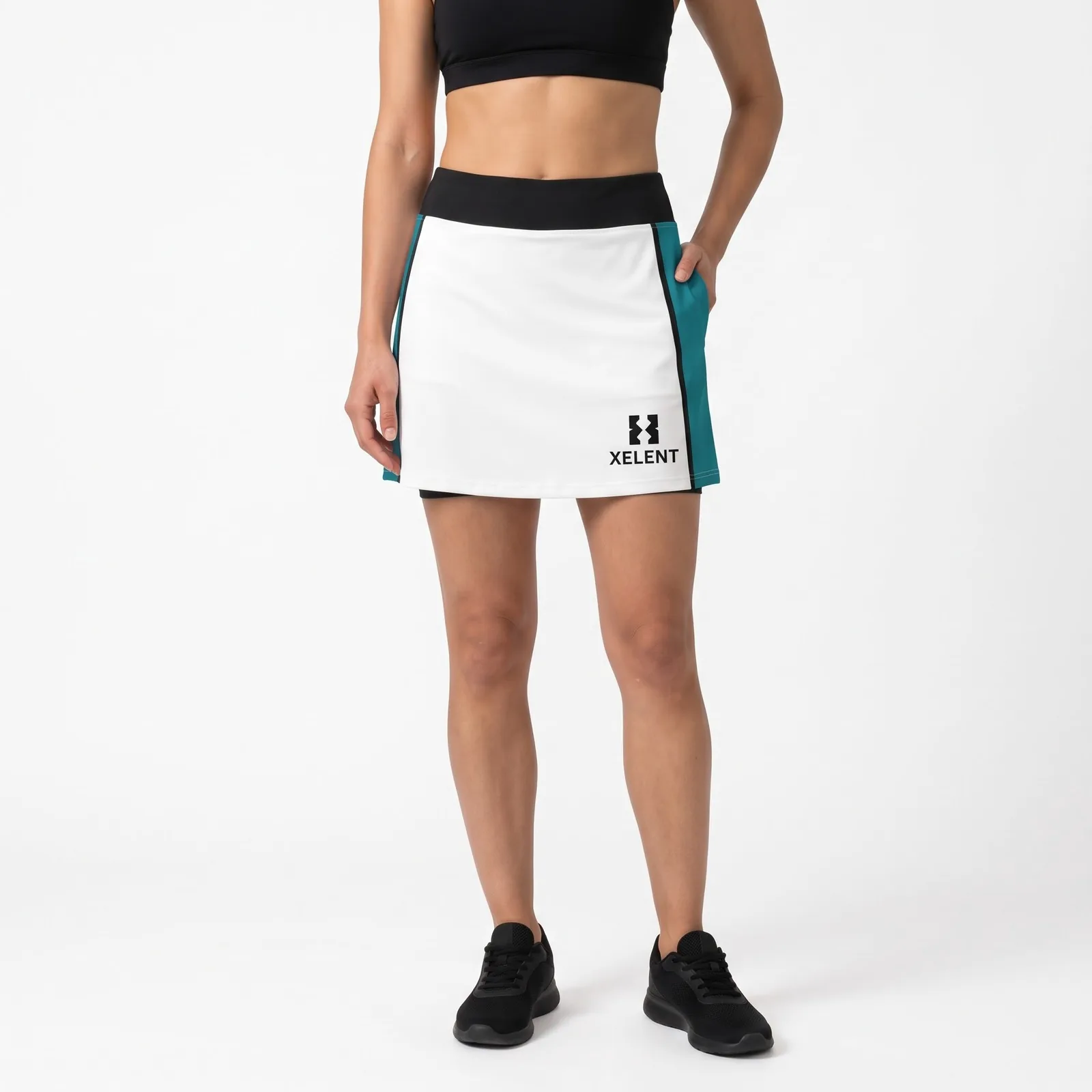 Pickleball Team Skort with Compression Short Stretch Sublimated Pockets Stretch Custom Logo OEM Wholesale — front view