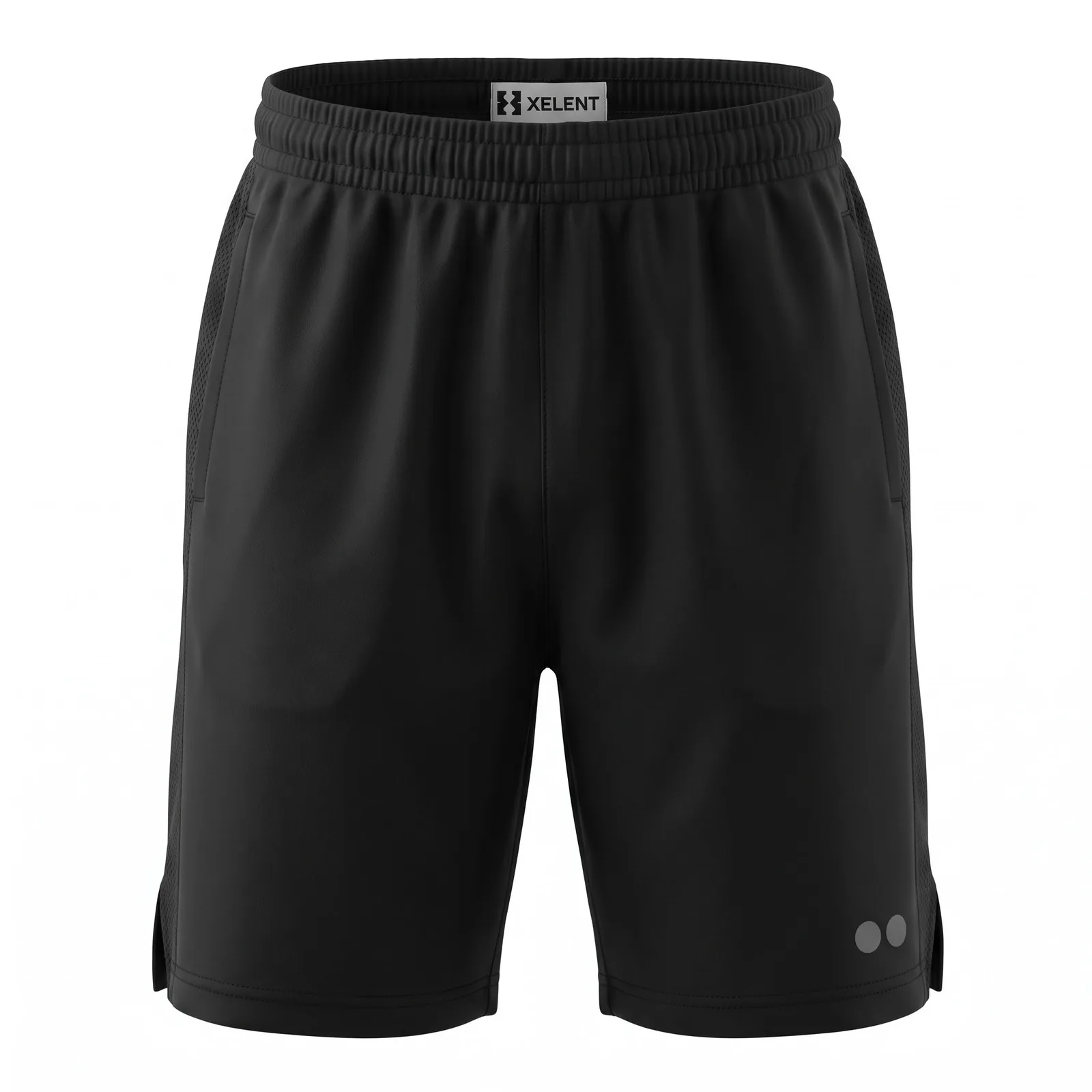 Custom 5 Inch Training Shorts Polyester Mesh Panel Gym Shorts with Liner Zip Pocket OEM Wholesale — front view
