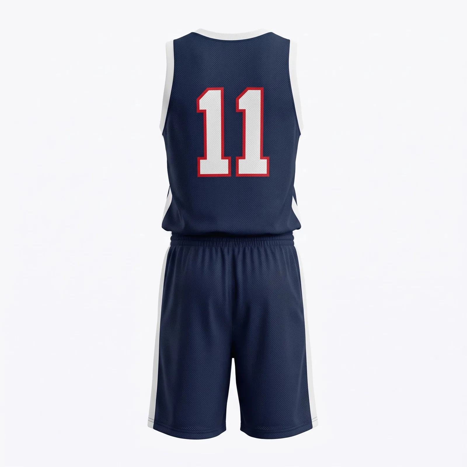 Custom Basketball Uniform Set Sublimated Tank Jersey and Shorts Team Kit OEM Wholesale — back view