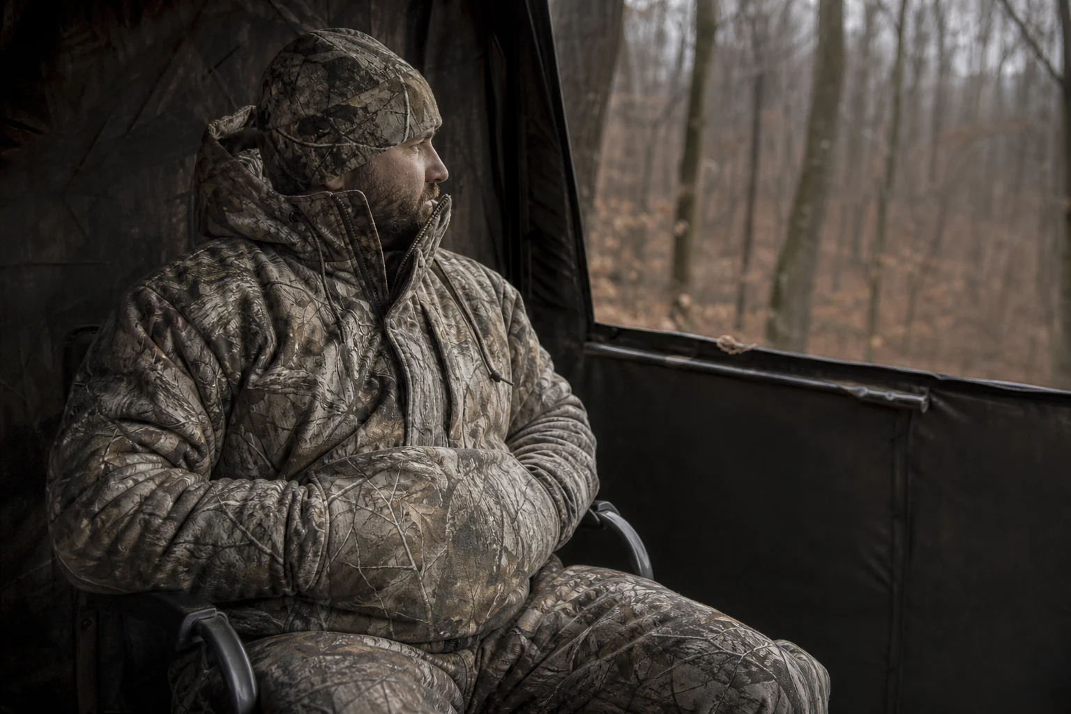 Insulated whitetail apparel reviewed for a long cold static sit