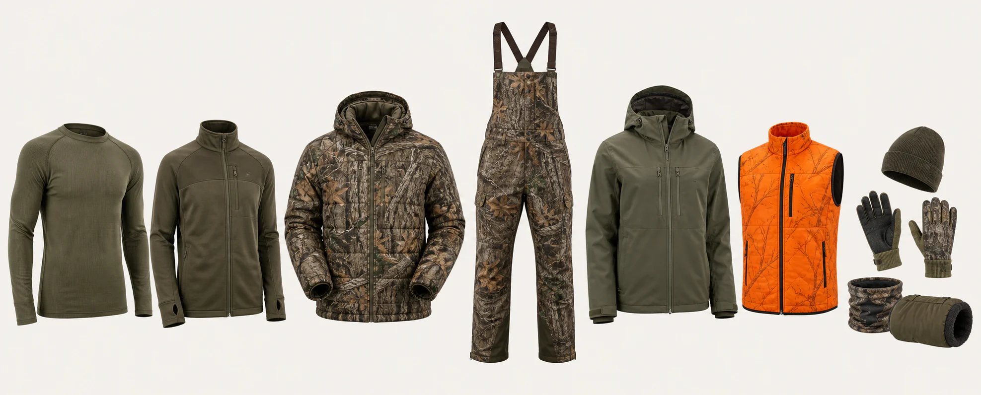 Coordinated whitetail hunting apparel system