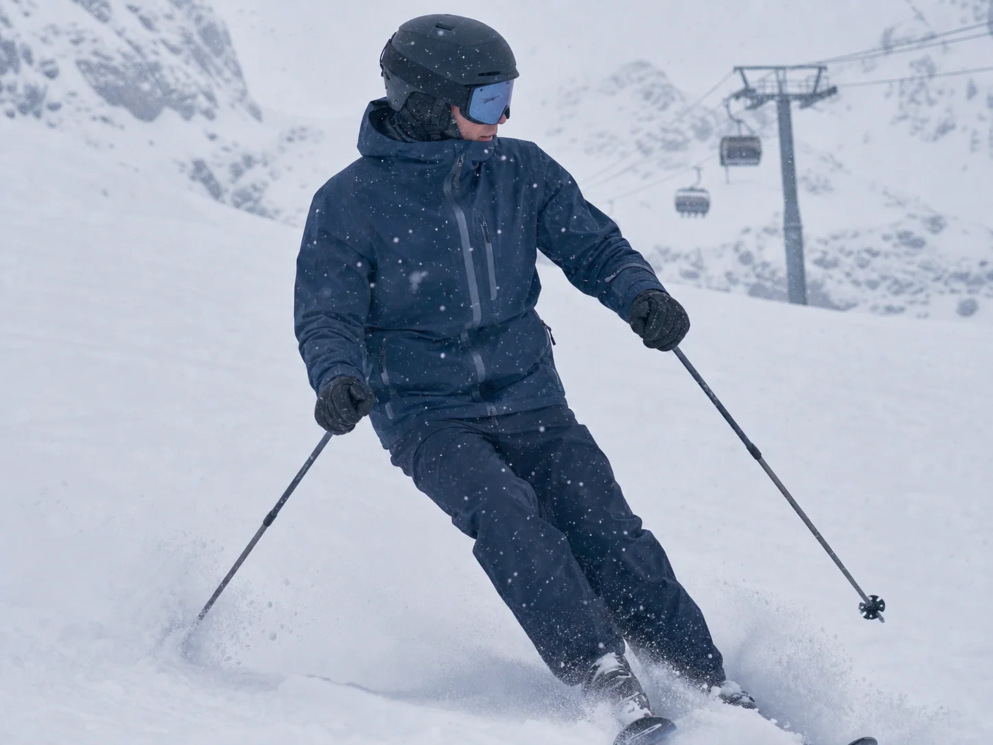 Generated editorial concept of layered resort and alpine ski apparel
