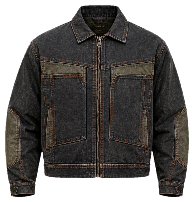 Boxy washed-canvas work jacket development direction