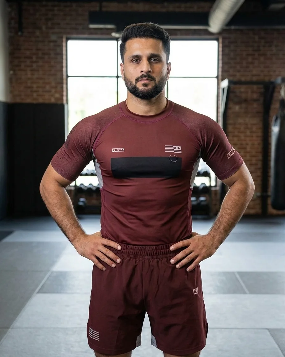 Premium Custom BJJ Rashguard - Sublimated Short Sleeve manufacturing detail 6