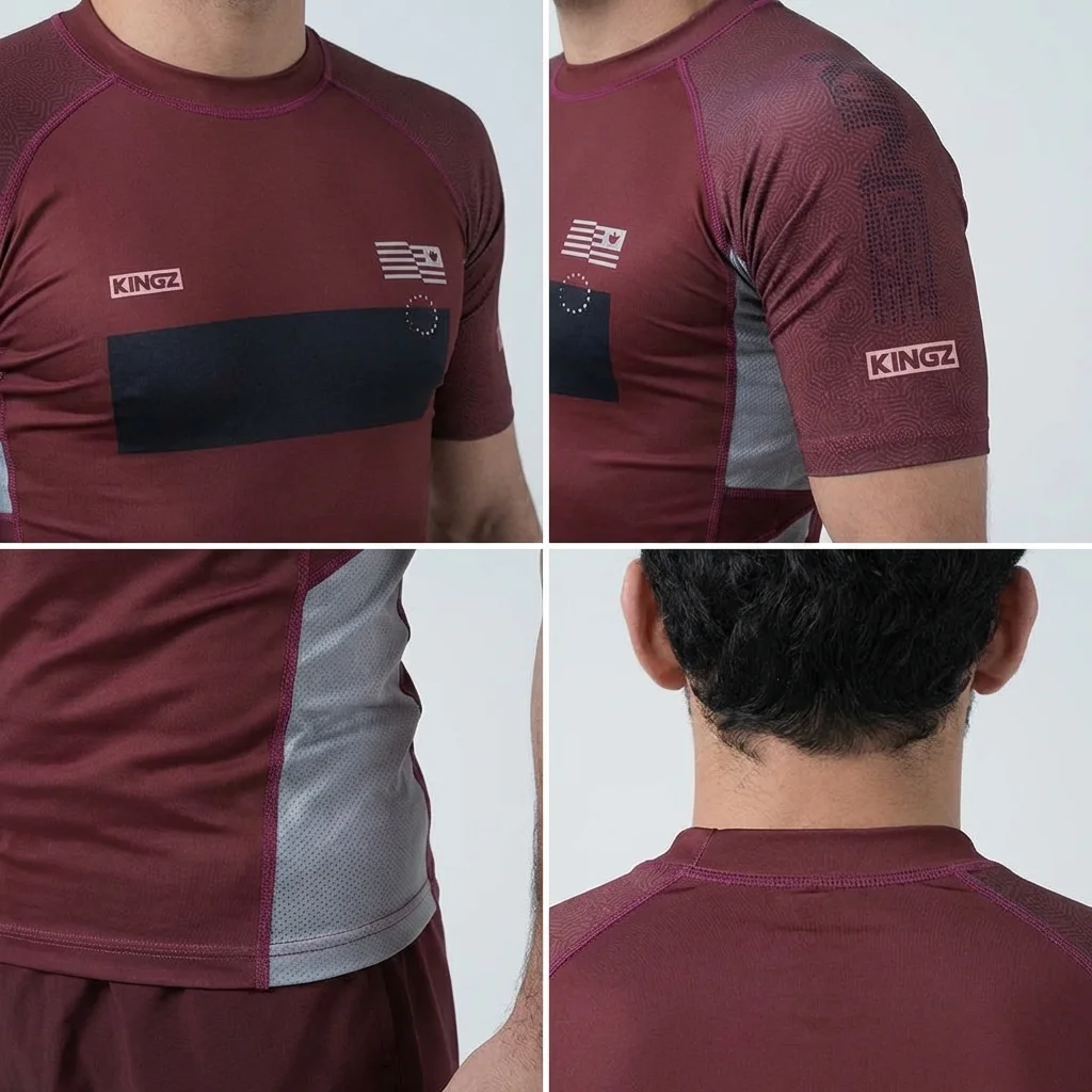 Premium Custom BJJ Rashguard - Sublimated Short Sleeve manufacturing detail 5