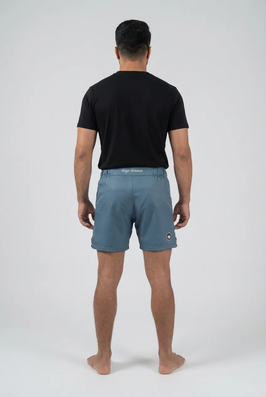Premium No-Gi Grappling MMA Shorts with Side Stripes manufacturing detail 4