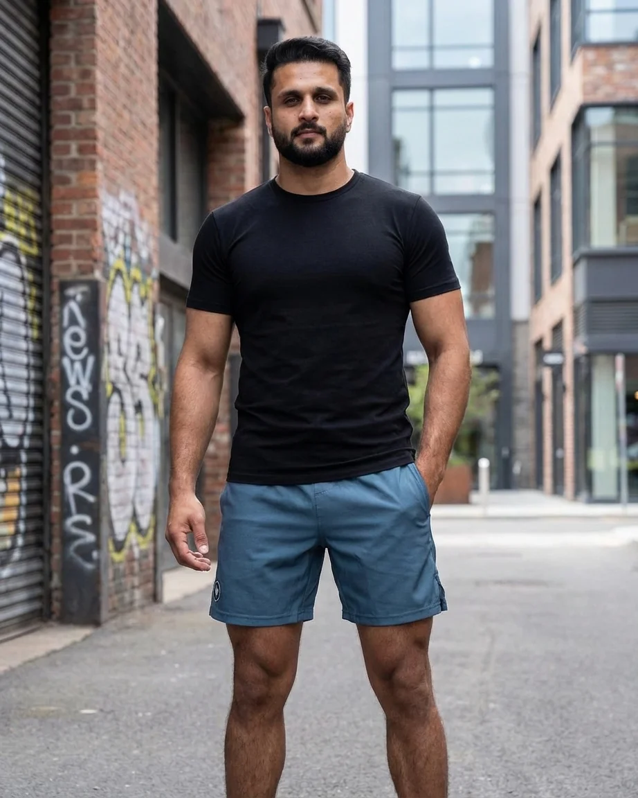 Premium No-Gi Grappling MMA Shorts with Side Stripes manufacturing detail 6