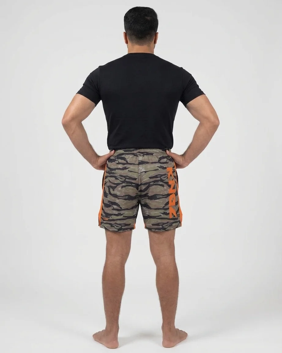 Premium Tiger Stripe Camo MMA Grappling Shorts - Custom Wholesale manufacturing detail 4