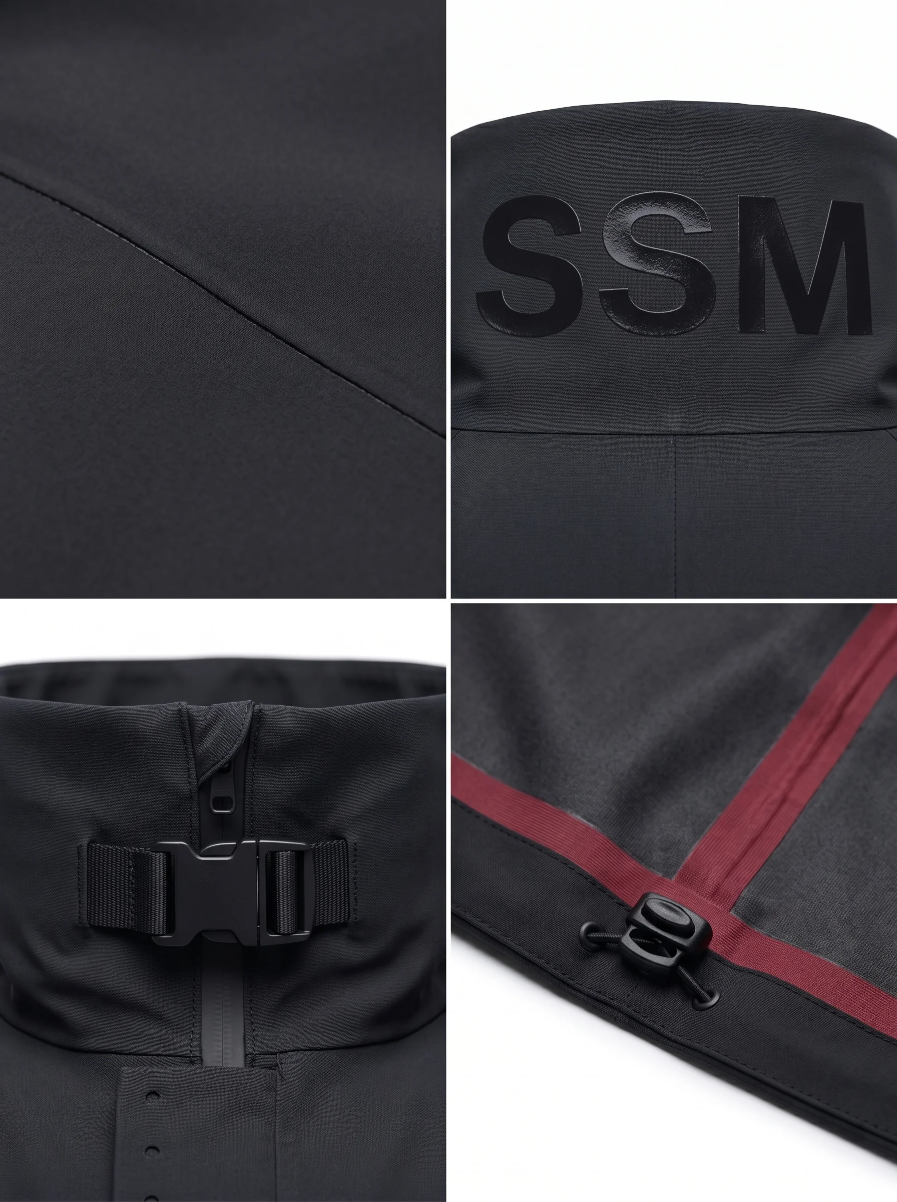 Custom Techwear Long Trench Coat 3-Layer Waterproof Membrane Oversized Welded Seam Hardshell Jacket Avant-Garde Outerwear OEM manufacturing detail 4