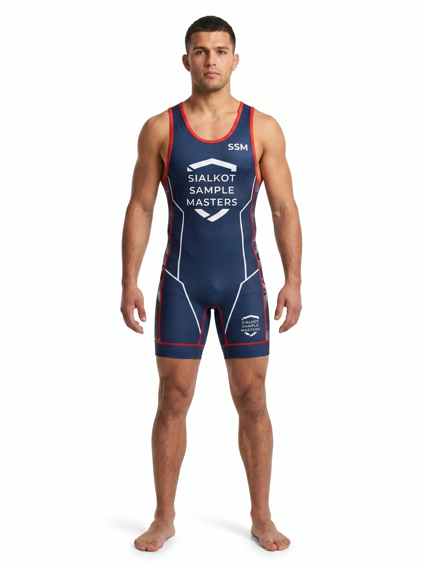 SSM Custom Greco-Roman Tech Wrestling Singlet 240GSM Nylon Spandex Compression Uniform Men's Cyberpunk BJJ Gear OEM - Custom Apparel Manufacturer Sialkot Pakistan