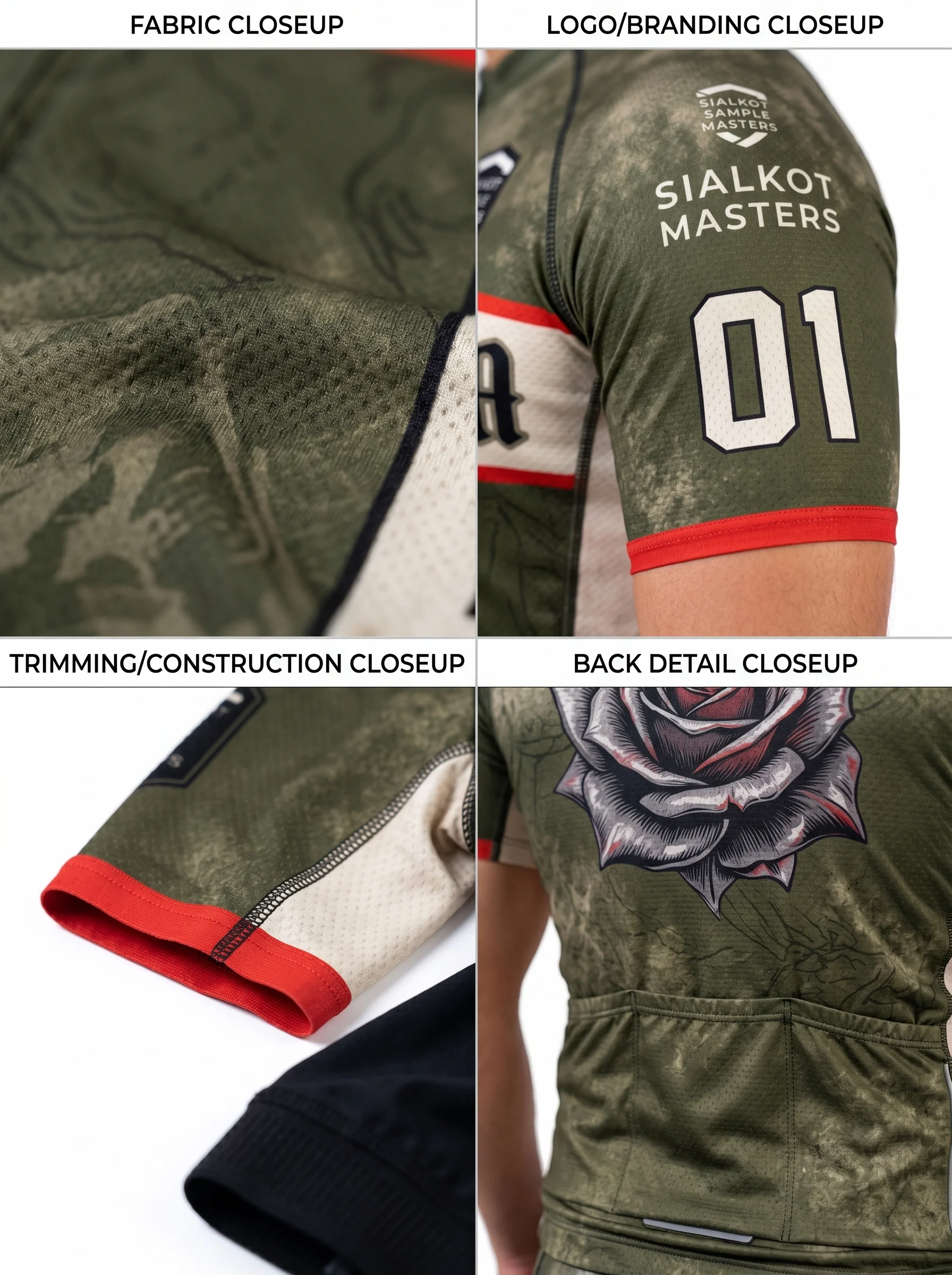 Custom OEM Men's Pro Aero Cycling Kit 140GSM Aero Poly Sublimated Racing Jersey and 220GSM Lycra Bib Short Set manufacturing detail 4