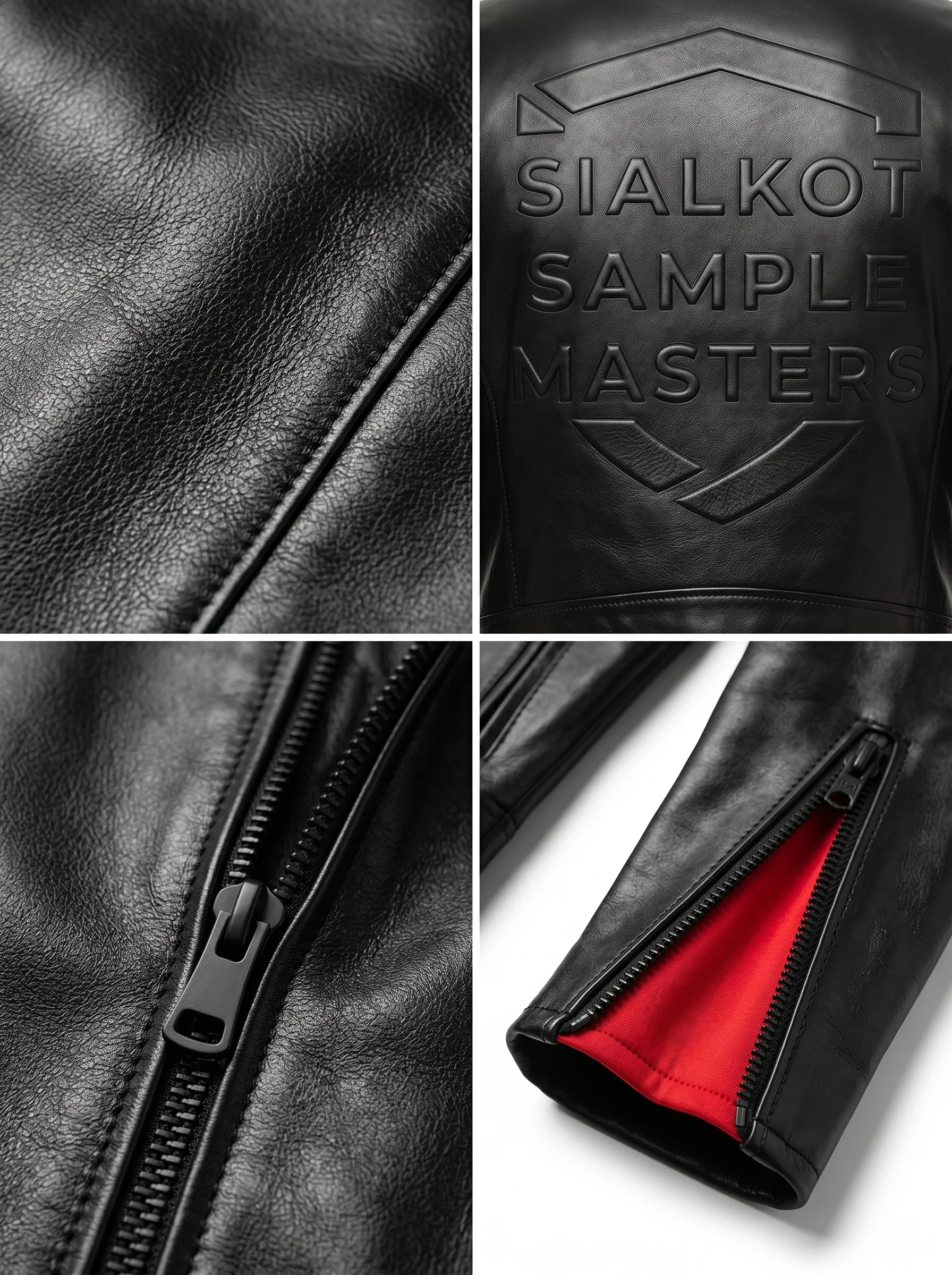 OEM Custom 1.0mm Horsehide Leather Cafe Racer Jacket Detachable Cargo Pocket Asymmetrical Techwear Biker Jacket Men manufacturing detail 4